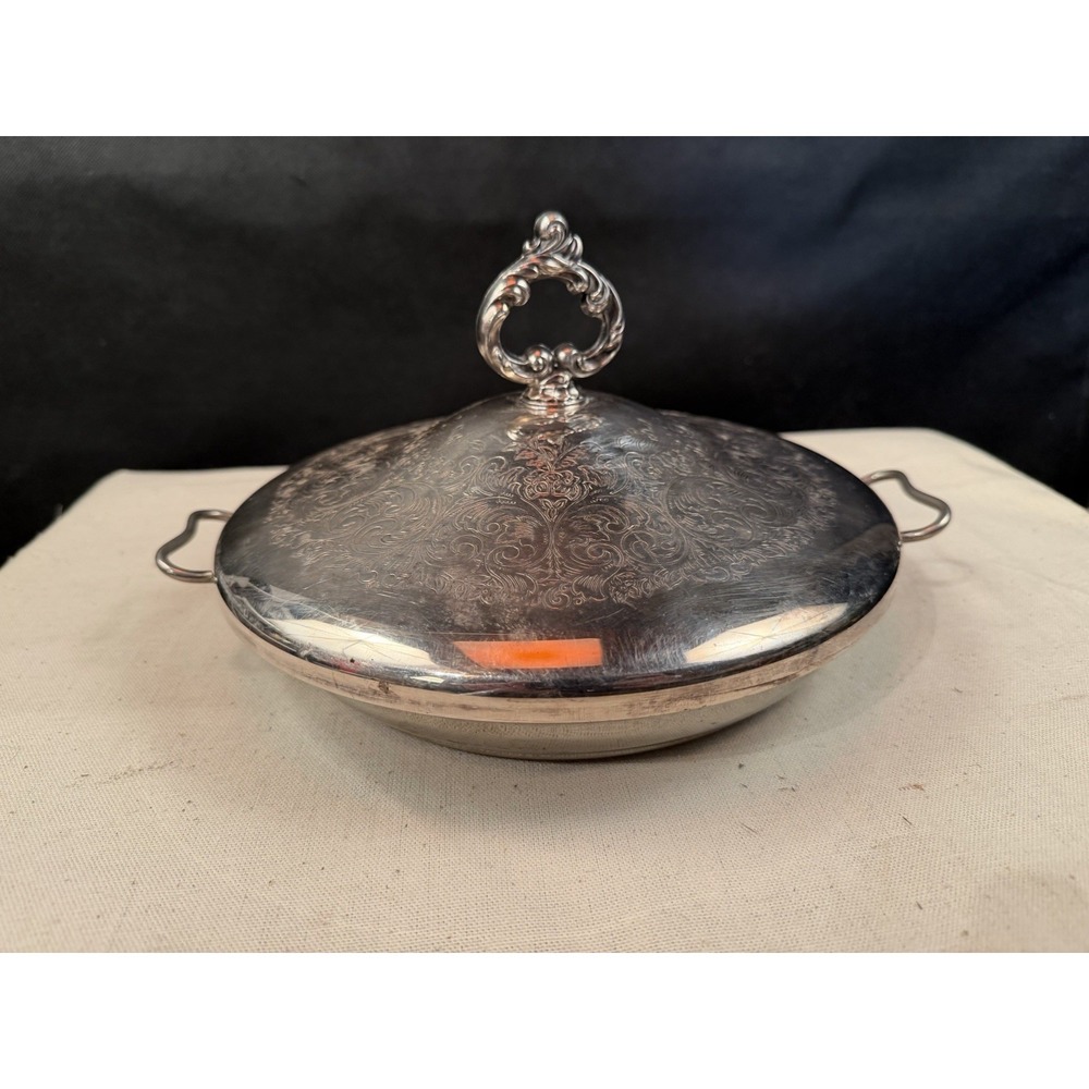 Antique Empress Ware Silverplate Warming Dish Pat Nov 19 1912